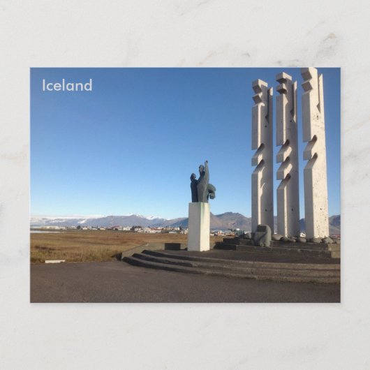 Gónhóll Monument and Hill, Höfn, Island Postkarte (Vorderseite)