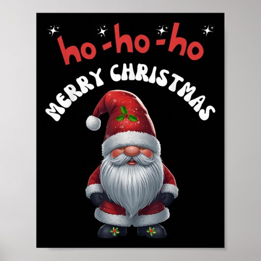 Gonk Gnome Merry Christmas Santa Cute Poster (Vorne)