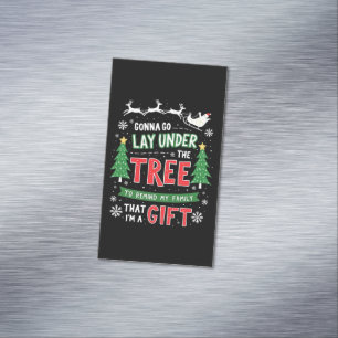 "Gonna geht unter den Baum, um meine Familie zu er Magnetische Visitenkarte