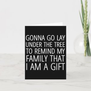 Gonna geht unter den Baum, um meine Familie zu eri Karte