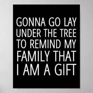 Gonna geht unter den Baum, um meine Familie zu eri Poster