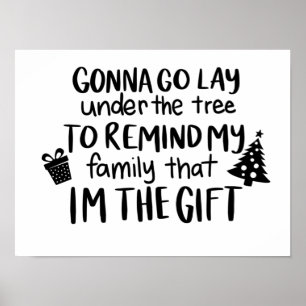 Gonna geht unter den Baum, um meine Familie zu eri Poster