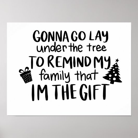 Gonna geht unter den Baum, um meine Familie zu eri Poster (Vorne)