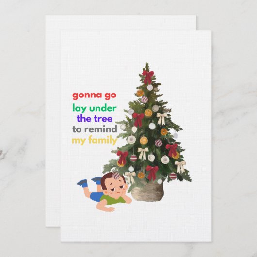 Gonna Go Lay Under The Tree to Remind My Family Einladung (Vorne/Hinten)