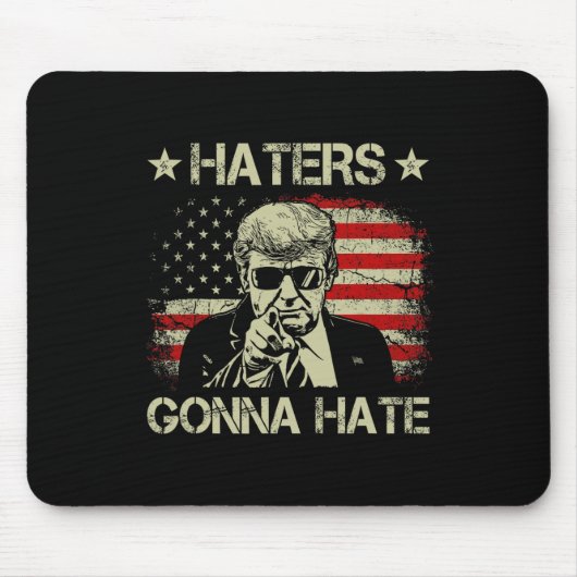 Gonna Hate Middle Finger Funny Trump 2024 Präsiden Mousepad (Vorne)
