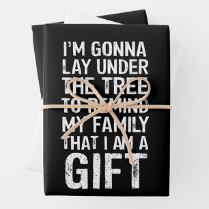 Gonna lay unter den Tree Xmas Familiengeschenken Geschenkpapier Set