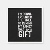 Gonna lay unter den Tree Xmas Familiengeschenken Serviette (Vorderseite)