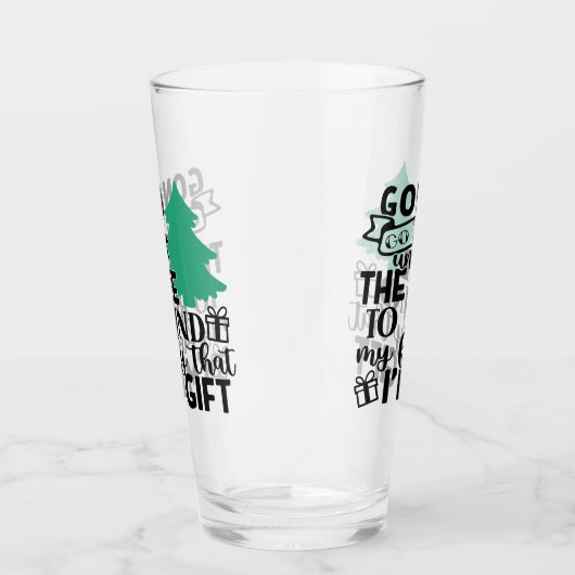 Gonna liegt unter dem Baum, weil ich ein Geschenk  Glas (Rechts)