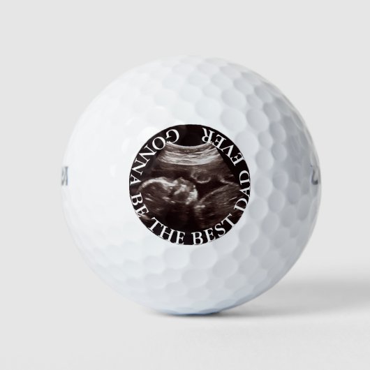 Gonna werden die besten Vater Ultrasound Foto Golf Golfball (Vorderseite)