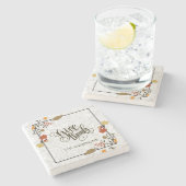 Gönnen Sie dem Erntedank-Frame-Design einen guten Steinuntersetzer (Seitenansicht)