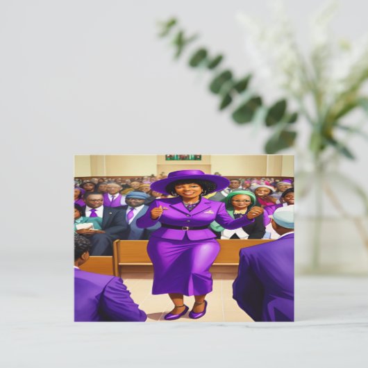 Gönnen Sie Gott die Christliche Schwarzkunst-Postk Postkarte (Stehend Vorderseite)