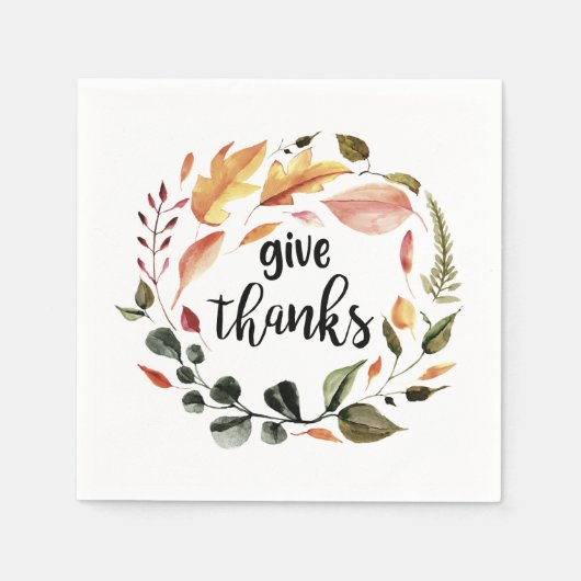 Gönnen Sie Herbstlauben mit Handschrift einen schi Serviette (Vorderseite)