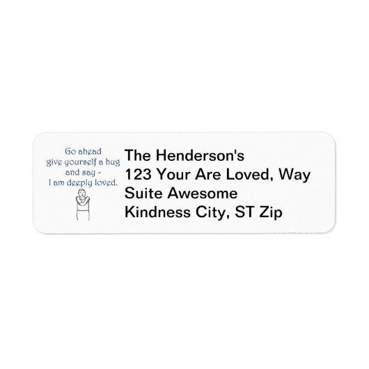 Gönnen Sie sich ein benutzerdefiniertes Adressetik (Vorne)