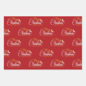 Gönnen Sie sich ein fröhliches kleines Weihnachtsf Geschenkpapier Set (Vorderseite)