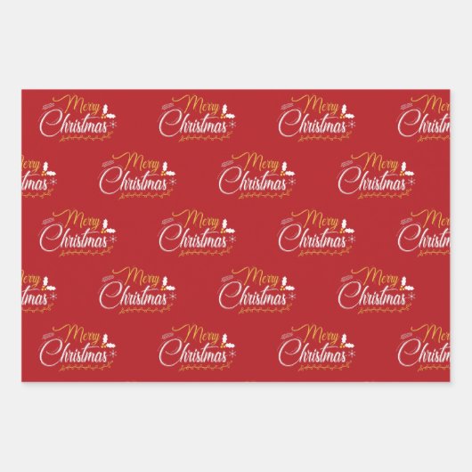 Gönnen Sie sich ein fröhliches kleines Weihnachtsf Geschenkpapier Set (Vorderseite)
