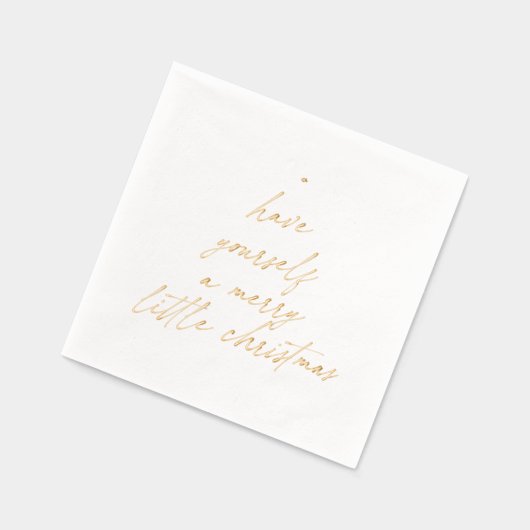 Gönnen Sie sich ein fröhliches kleines Weihnachtsf Servietten Mit Folie (Links)