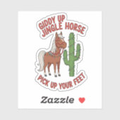 Gönnen Sie sich ein Jingle Pferd, das Sie aufnimmt Aufkleber (Blatt)