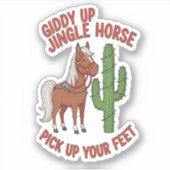 Gönnen Sie sich ein Jingle Pferd, das Sie aufnimmt Aufkleber (Vorderseite)