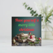 Gönnen Sie sich eine fröhliche Weihnachtskarte Einladung (Stehend Vorderseite)