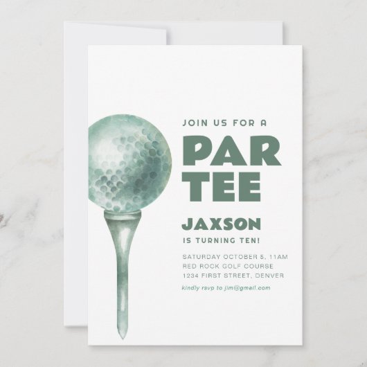 Gönnen Sie sich einen Besuch bei einer Party im Pa Einladung (Vorderseite)