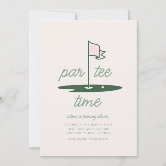 Gönnen Sie sich einen Besuch bei einer Party im Pa Einladung (Vorderseite)