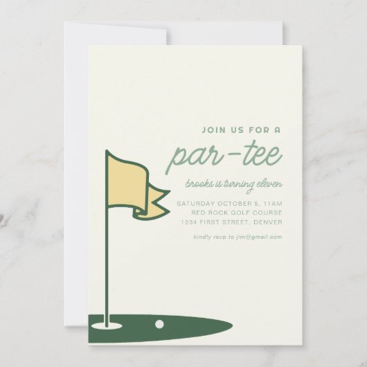 Gönnen Sie sich einen Besuch bei einer Party im Pa Einladung (Vorderseite)