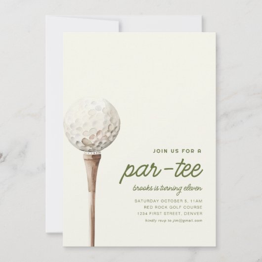 Gönnen Sie sich einen Besuch bei einer Party im Pa Einladung (Vorderseite)