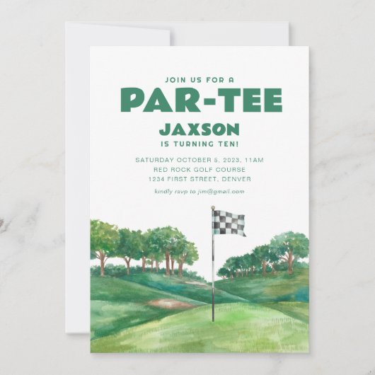 Gönnen Sie sich einen Besuch bei einer Party im Pa Einladung (Vorderseite)