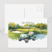 Gönnen Sie sich einen guten Rutsch mit dem Golf Ca Postkarte (Vorne/Hinten)