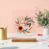 Gönnen Sie sich einen schönen Blumentag Acrylschild (Hochzeit)