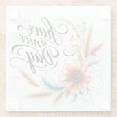 Gönnen Sie sich einen schönen Blumentag Glasuntersetzer (Rückseite)