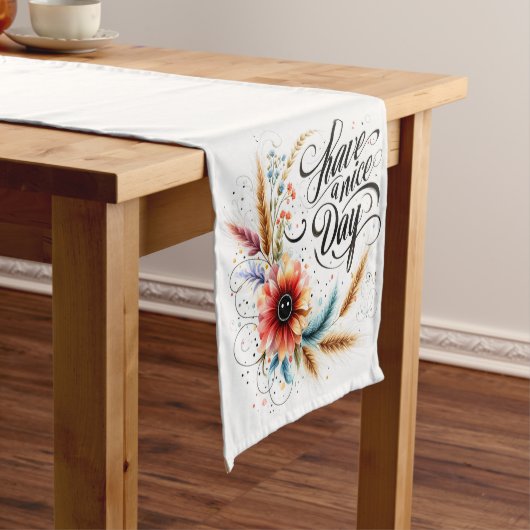 Gönnen Sie sich einen schönen Blumentag Kurzer Tischläufer (Beispiel)