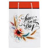 Gönnen Sie sich einen schönen Blumentag Mittlere Geschenktüte (Rückseite)