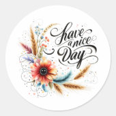 Gönnen Sie sich einen schönen Blumentag Runder Aufkleber (Vorderseite)