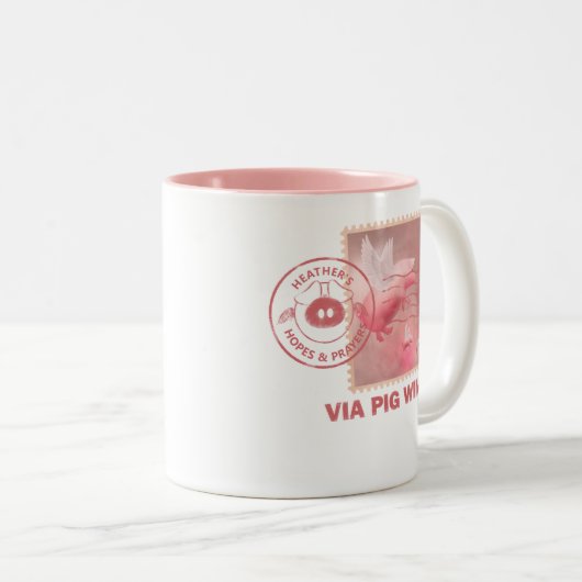 Gönnen Sie sich selbst fliegendes Schweinefleisch Zweifarbige Tasse (VorderseiteRechts)