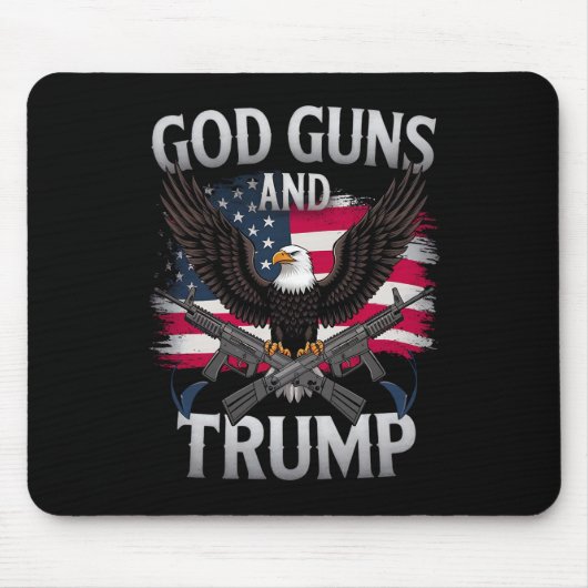 Gonnenfeuer und Trump rütteln die amerikanische Fl Mousepad (Vorne)