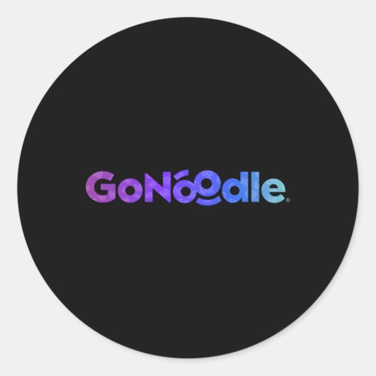 Gonoodle Runder Aufkleber (Vorderseite)