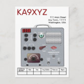 Gonset Communicator Transceiver Ham Radio QSL Postkarte (Vorderseite)