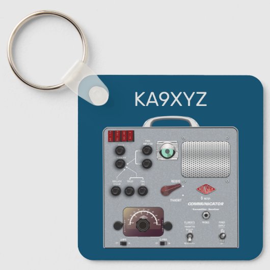 Gonset Communicator Transceiver Ham Radio Schlüsselanhänger (Vorderseite)