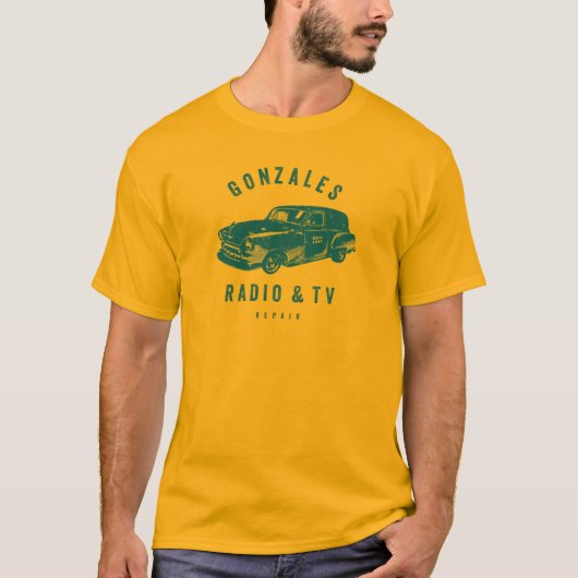Gonzales Radio & TV Reparatur Gold T - Shirt (Vorderseite)