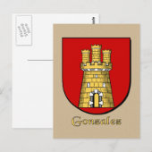 Gonzalez Familie Heraldic Shield Postkarte (Vorne/Hinten)