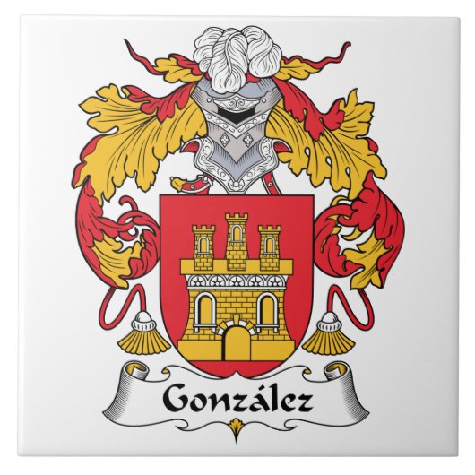 Gonzalez-Familienwappen Fliese (Vorderseite)
