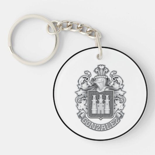 Gonzalez Family Crest Keychain Schlüsselanhänger (Vorderseite)