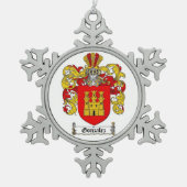  Gonzalez Family Crest Schneeflocken Zinn-Ornament (Vorderseite)