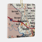 Gonzalez Florida Karte Keramikornament (Rechts)