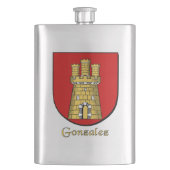 Gonzalez Heraldic Shield Flachmann (Vorderseite)