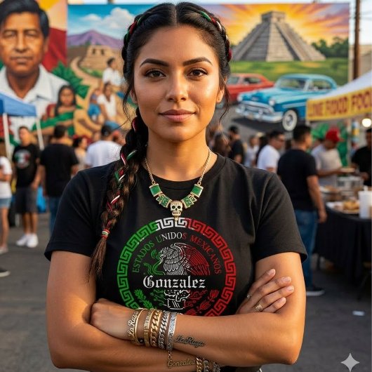 Gonzalez Nachname mexico Emblem Shirt