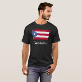 Gonzalez-Puertorikaner-Flagge T-Shirt (Vorne ganz)