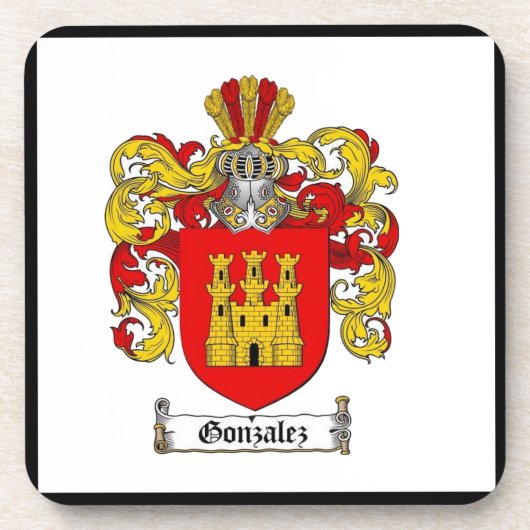 Gonzalez [Spanisch] Familienwappen Getränkeuntersetzer (Vorderseite)