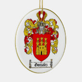 Gonzalez [Spanisch] Familienwappen * Keramik Ornament (Rechts)